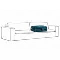 Cover Luca Original 3-Seat Sofa Petrol