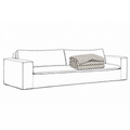 Cover Luca Original 3-Seat Sofa Dotted Black
