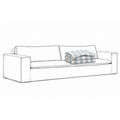 Cover Luca Original 3-Seater Sofa Stripe Blue