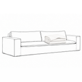 Cover Luca Original 3-Seat Sofa True White