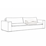 Cover Luca Original 3-Seat Sofa True White