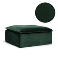 Upholstery Luca Footstool Emerald Green