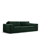 Luca Grande 3-Sitssoffa Emerald Green är en mörkgrön sammetsoffa från MELIMELI