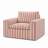 Luca Armchair Striped Coral