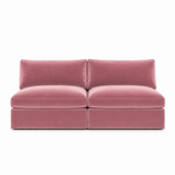 Lucie Grande 2-Seat Sofa (Without Armrests) Dusty Pink