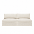 Lucie Grande 2-Seat Sofa (Without Armrests) Eggshell