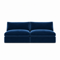 Lucie Grande 2-Seat Sofa (Without Armrests) Deep Blue