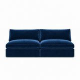 Lucie Grande 2-Seat Sofa (Without Armrests) Deep Blue