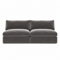 Lucie Grande 2-Seat Sofa (Without Armrests) Greige