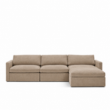 Lucie Grande 3-Seat Sofa (With Ottoman) Elephant
