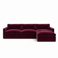 Lucie Grande 3-Sitssoffa (med fotpall) Ruby Red