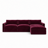 Lucie Grande 3-Sitssoffa (med fotpall) Ruby Red