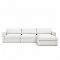 Lucie Grande 3-Sitssoffa (med fotpall) True White