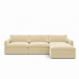 Lucie Grande 3-Seat Sofa (With Ottoman) Creme