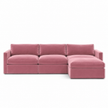 Lucie Grande 3-Sitssoffa (med fotpall) Dusty Pink