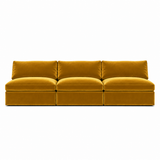 Lucie Grande 3-Seat Sofa (Without Armrests) Amber