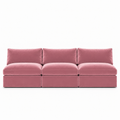 Lucie Grande 3-Seat Sofa (Without Armrests) Dusty Pink