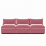 Lucie Grande 3-Seat Sofa (Without Armrests) Dusty Pink
