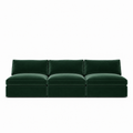 Lucie Grande 3-Seat Sofa (Without Armrests) Emerald Green