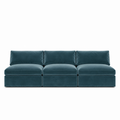 Lucie Grande 3-Seat Sofa (Without Armrests) Petrol