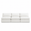 Lucie Grande 3-Seat Sofa (Without Armrests) True White