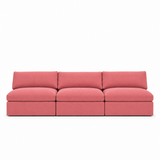 Lucie Grande 3-Seat Sofa (Without Armrests) Coral