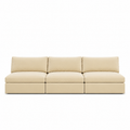Lucie Grande 3-Seat Sofa (Without Armrests) Creme