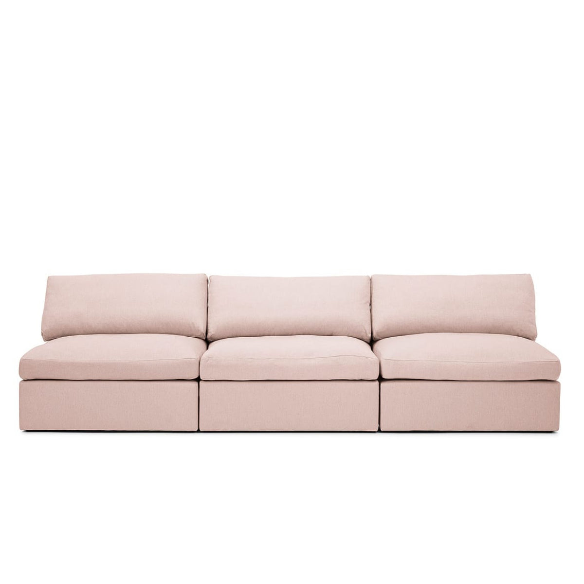 Lucie Grande 3-Sitssoffa (utan armstöd) Blush är en modulsoffa i beige linne från Melimeli