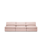 Lucie Grande 3-Sitssoffa (utan armstöd) Blush är en modulsoffa i beige linne från Melimeli