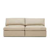 Lucie Grande 2-Seat Sofa (Without Armrests) Khaki