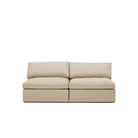Lucie Grande 3-Sitssoffa (utan armstöd) Khaki är en modulsoffa i beige linne från Melimeli