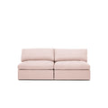 Lucie Grande 2-Seat Sofa (Without Armrests) Blush