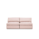 Lucie Grande 2-Sitssoffa (utan armstöd) Blush är en modulsoffa i beige linne från Melimeli