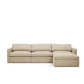 Lucie Grande 3-Seat Sofa (With Ottoman) Khaki