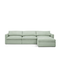 Lucie Grande 3-Seat Sofa (With Ottoman) Pistachi