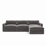 Lucie Grande 3-Seat Sofa (With Ottoman) Greige