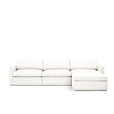 Lucie Grande 3-Seat Sofa (With Ottoman) True White