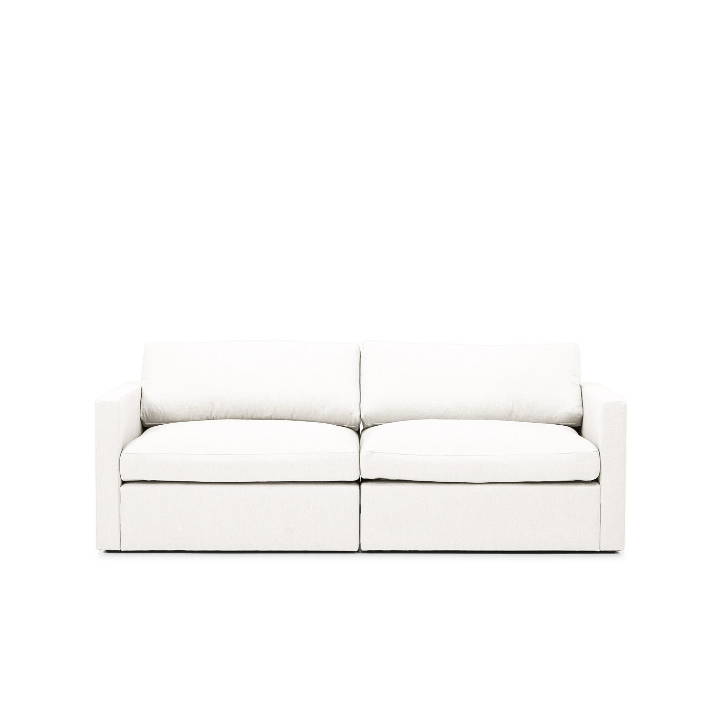 Lucie Grande 2-Sitssoffa True White är en modulsoffa i vit linne från Melimeli