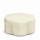 Flora fotpall sittpuff puff vit teddy Melimeli