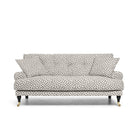 Blanca 2-Sitssoffa Prickig är en Howard-soffa i linne med svarta prickar från Melimeli