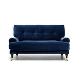 Blanca Love Seat Deep Blue