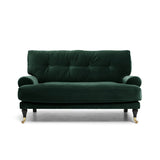 Blanca Love Seat Emerald Green