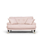 Blanca Love Seat Blush är en liten Howard-soffa i rosa linne från Melimeli