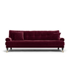 Blanca 3-Sitssoffa Ruby Red är en Howard-soffa i vinröd sammet från Melimeli