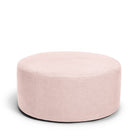 Blanca rund fotpall puff sittpuff i rosa linne Melimeli