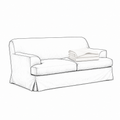 Klädsel Frances 2-Sitssoffa True White