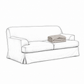 Cover Frances 2-Seat Sofa Dotted Black
