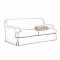 Cover Frances 2-Seat Sofa Stripe Brown