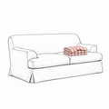 Cover Frances 2-Seat Sofa Stripe Coral