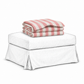Cover Frances Ottoman Stripe Coral